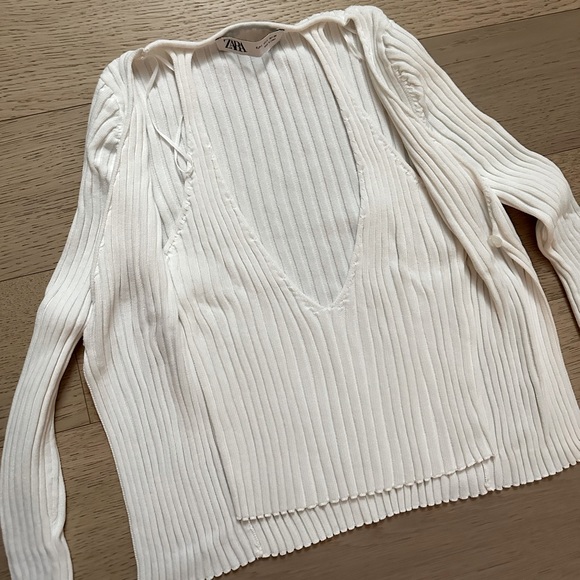Zara ribbed knit top, size S. - Picture 4 of 4